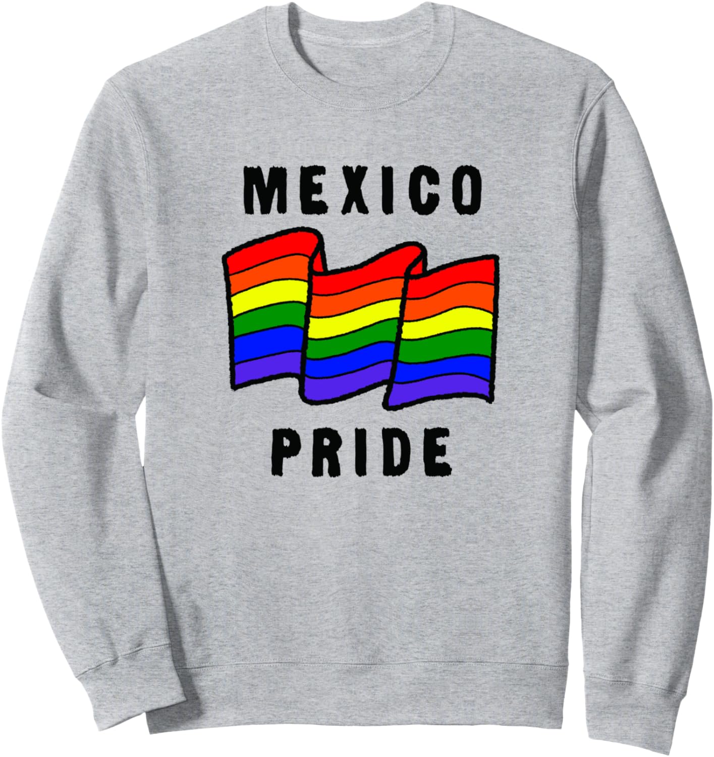 

Толстовка с радужным флагом в поддержку Мексики Trendy Holiday Apparel, серый