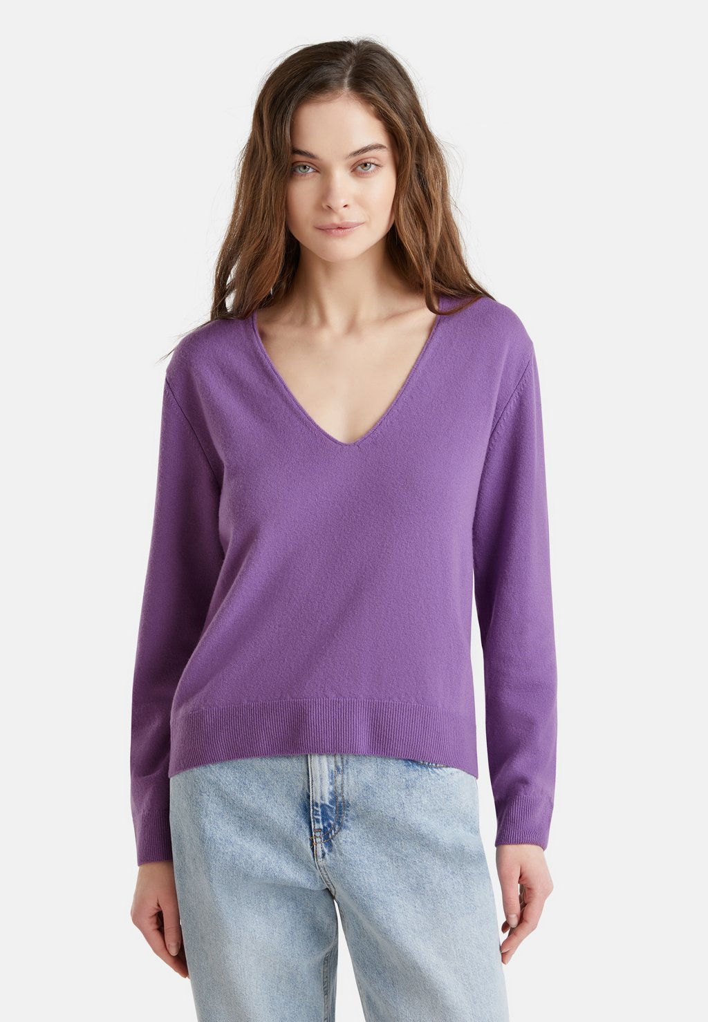 

Джемпер V-NECK United Colors of Benetton, сиреневый