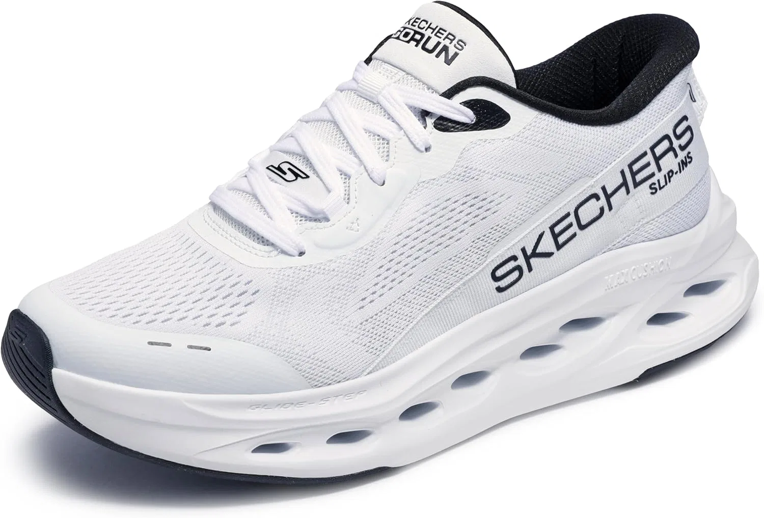 Кроссовки Skechers Men's Max Cushioning Glide Step Advert Hands Free Slip In Trainers, 2-White Black