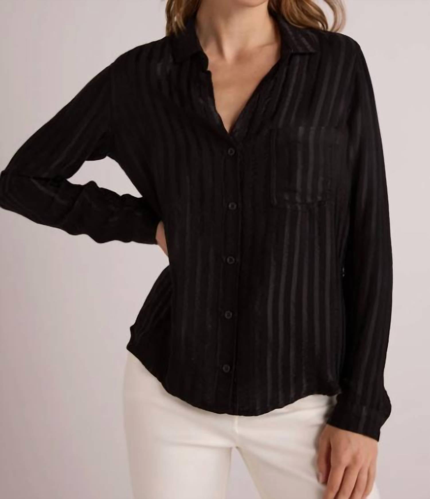 

Черная рубашка на пуговицах с карманом Bella Dahl