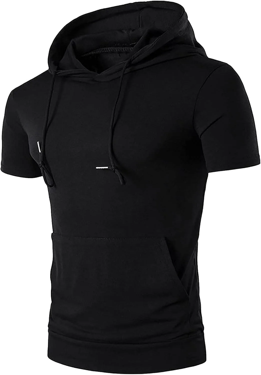 

WABEOR худи с коротким рукавом для мужчин, Slim Fit, с карманом