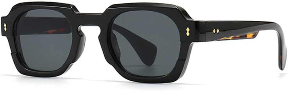 

Популярные модные женские солнцезащитные очки в винтажном панк-стиле с градиентным рисунком, мужские солнцезащитные очки с заклепками, черные с леопардовым принтом, один размер TYUVIVO, Black Leopard Grey