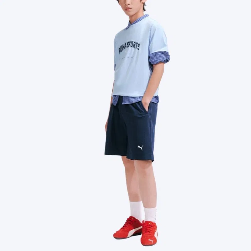 Детская повседневная спортивная футболка с круглым вырезом PUMA, Blue Tone 00388 — фото 3