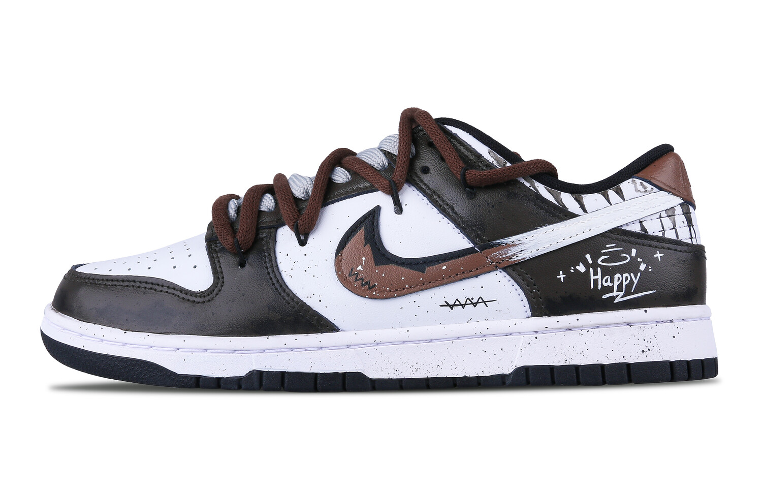 

Кроссовки Nike Dunk Skateboarding Shoes Women's Low-top Black, цвет Chestnut