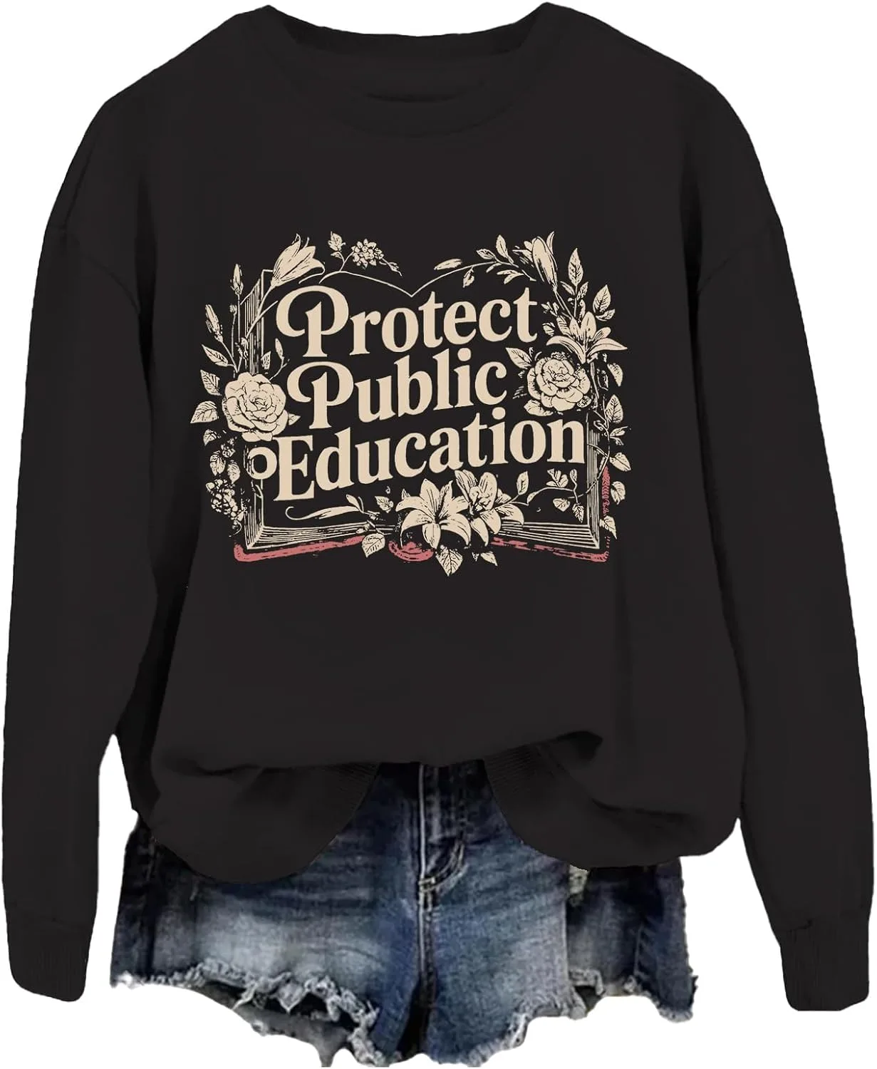 

Толстовка Protect Public Education с длинными рукавами SIMJEW