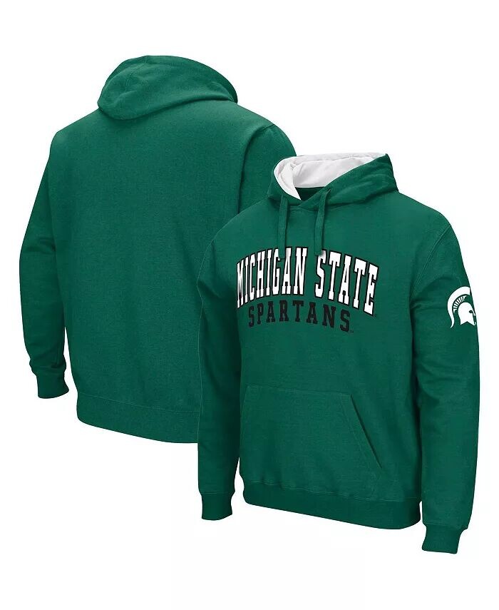 

Мужская зеленая толстовка с капюшоном Michigan State Spartans Double Arch Colosseum