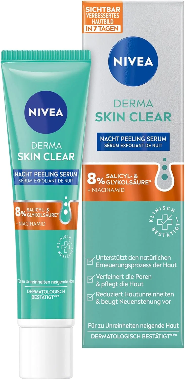 Сыворотка Nivea — Ночная отшелушивающая «Derma Skin Clear» от