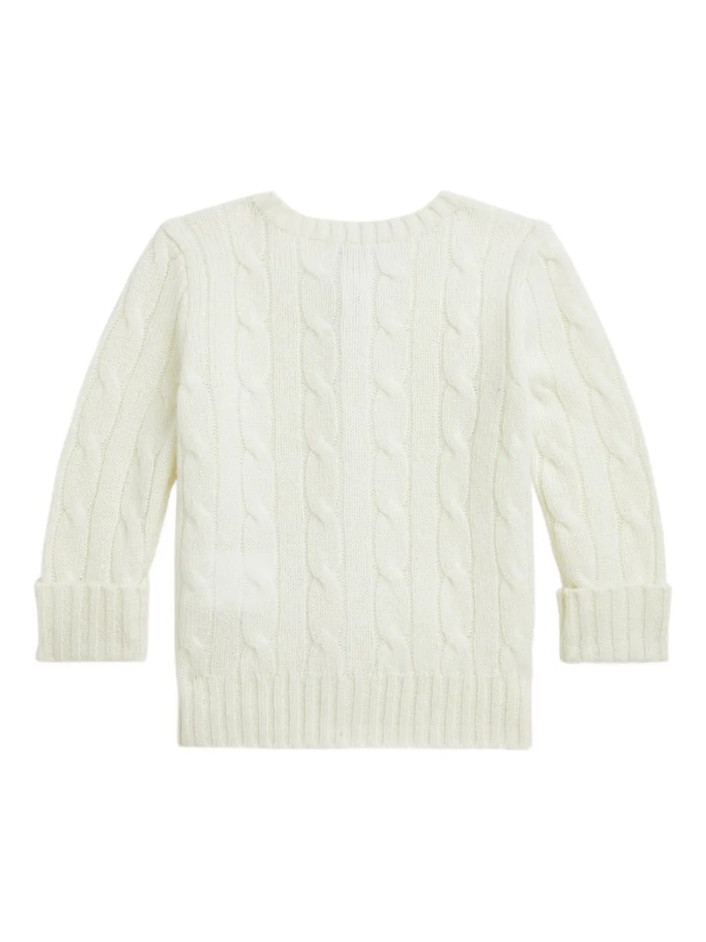 Кашемировый кардиган POLO RALPH LAUREN KIDS, белый — фото 2