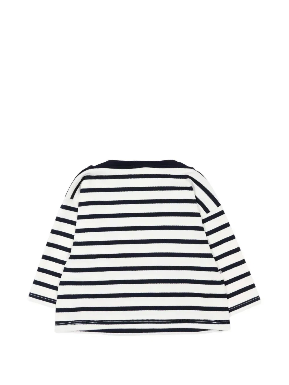 Полосатая футболка с длинными рукавами Petit Bateau, белый — фото 2