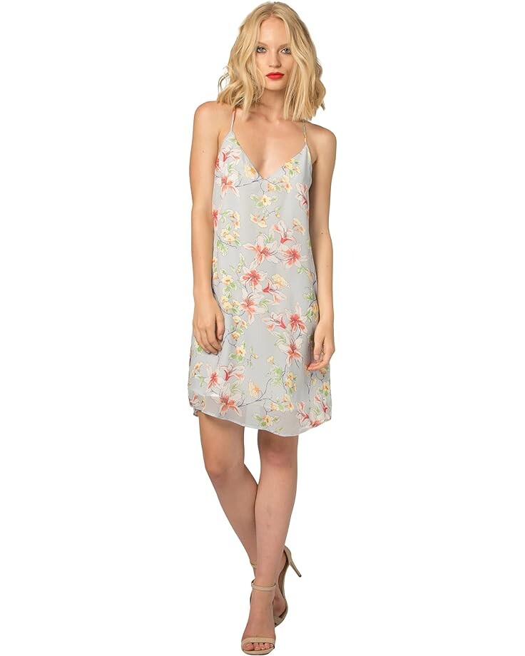 

Платье LAVENDER BROWN Floral Cami Slip Dress, цвет Baby Blue Multi