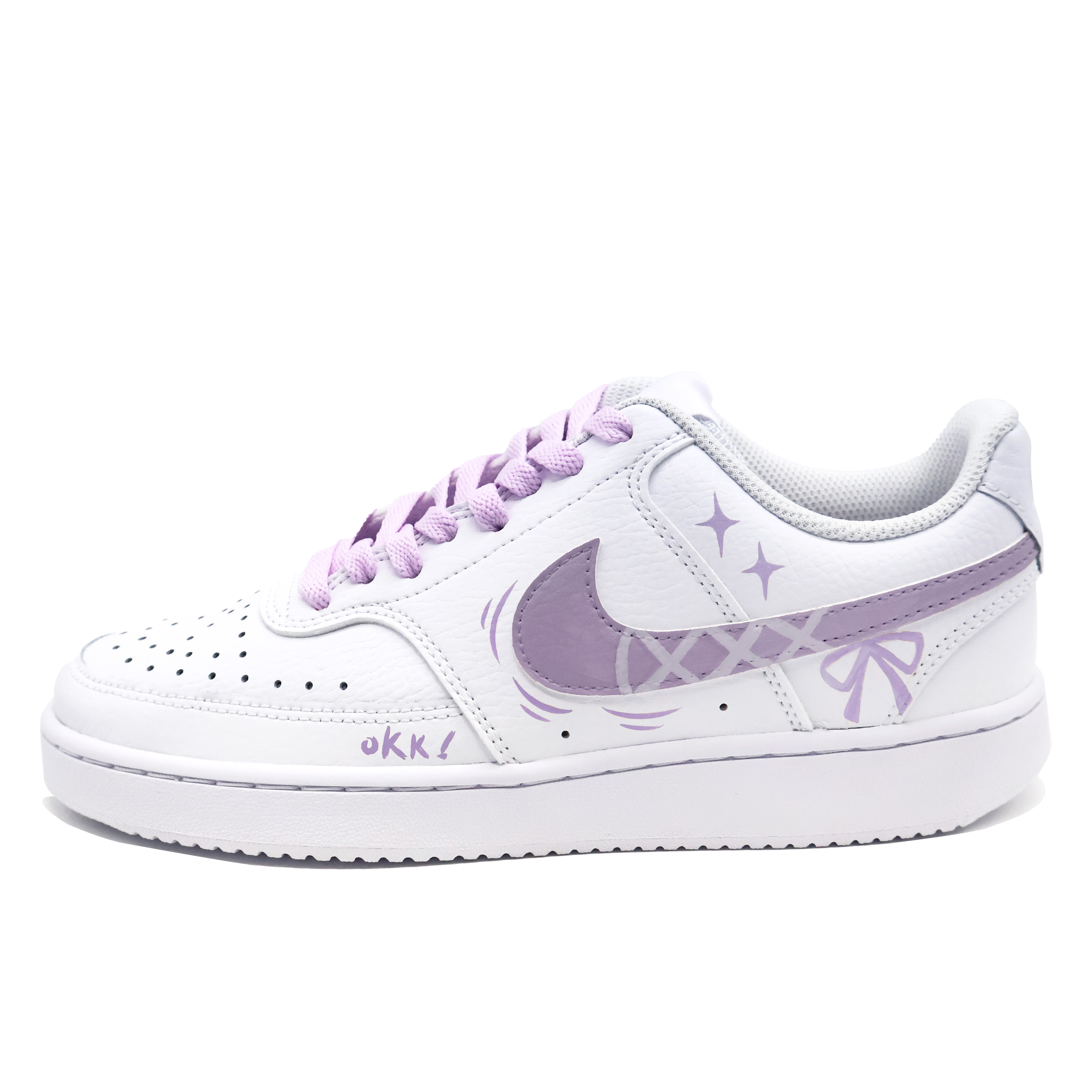 

Кроссовки Nike Court Vision 1 Skateboarding Shoes Women's Low-top Purple/white, фиолетовый