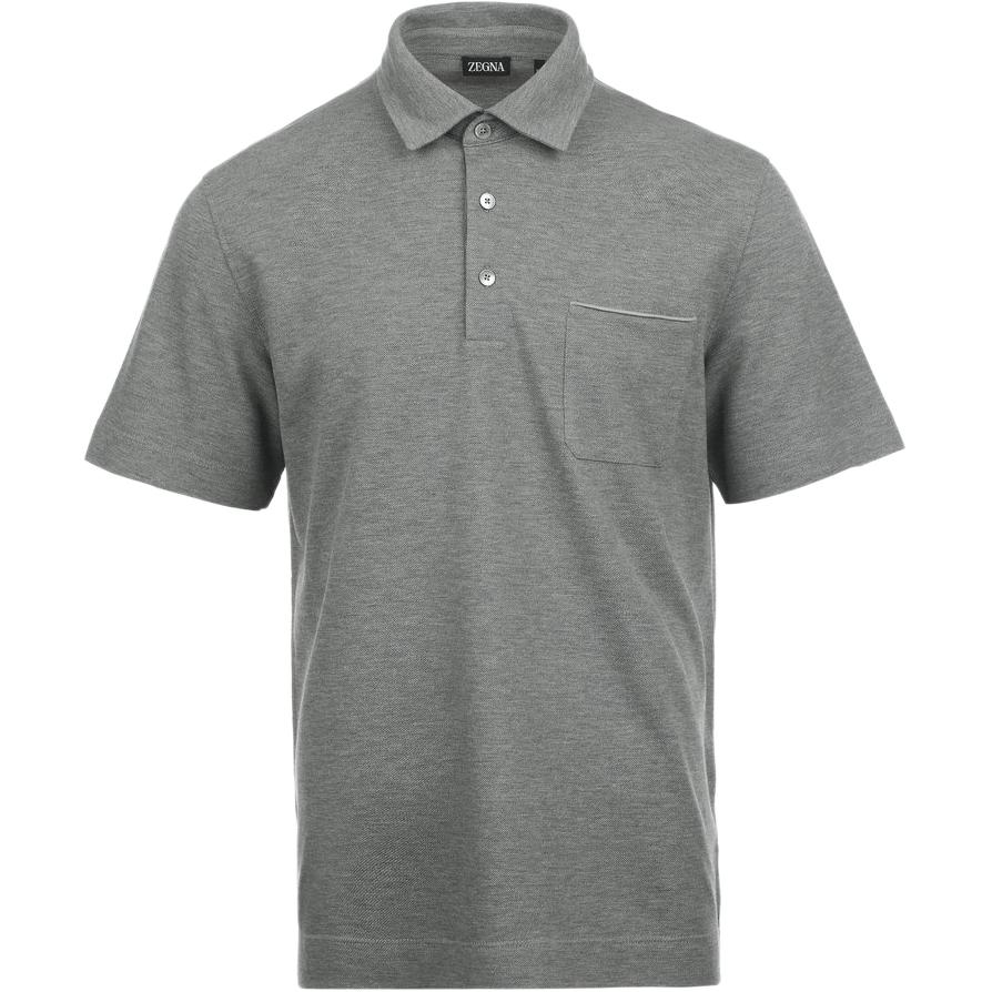 

Джерния хлопковая поло Ermenegildo Zegna, серый