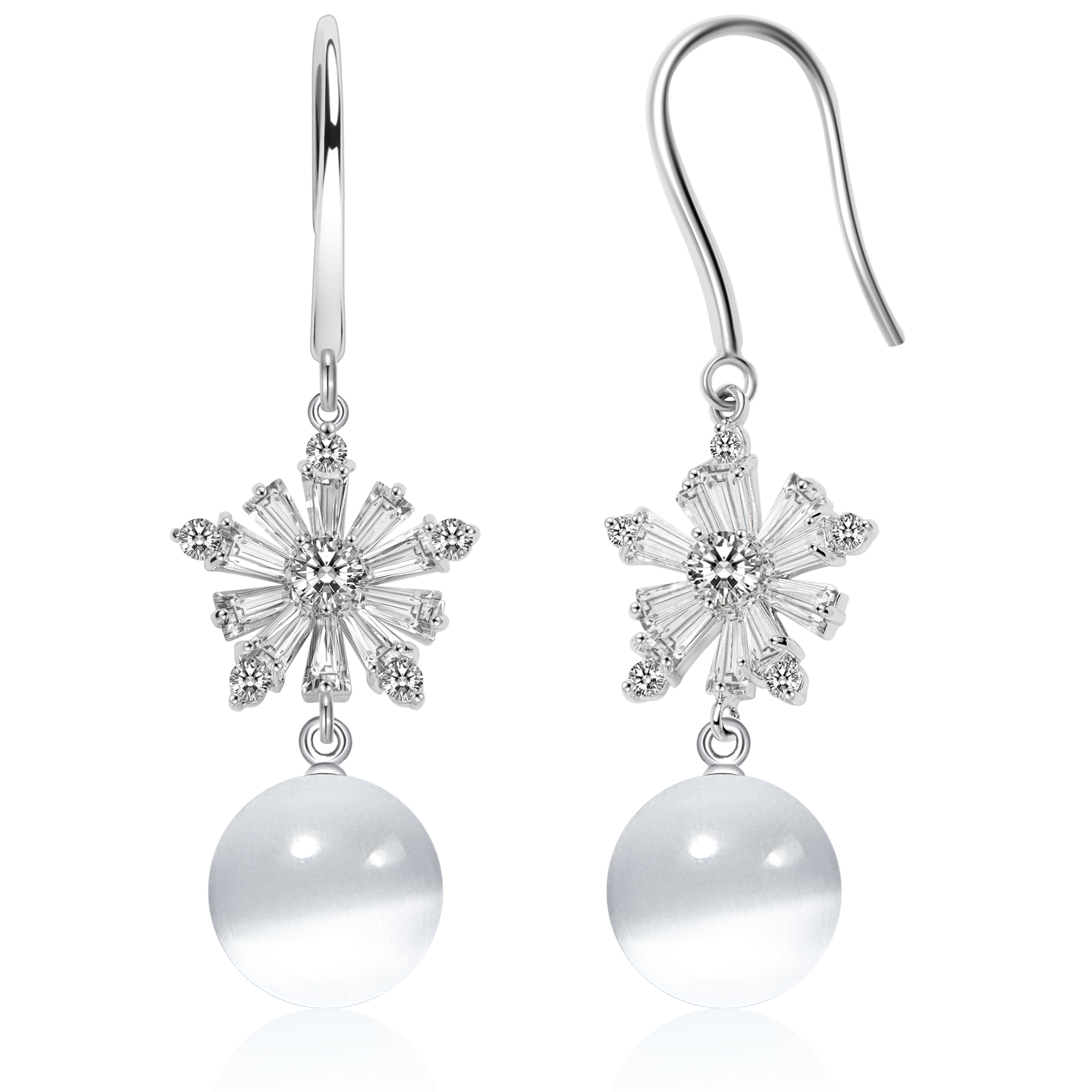 

Disney Медные, белые золотые, синтетические кошачий глаз серьги women's