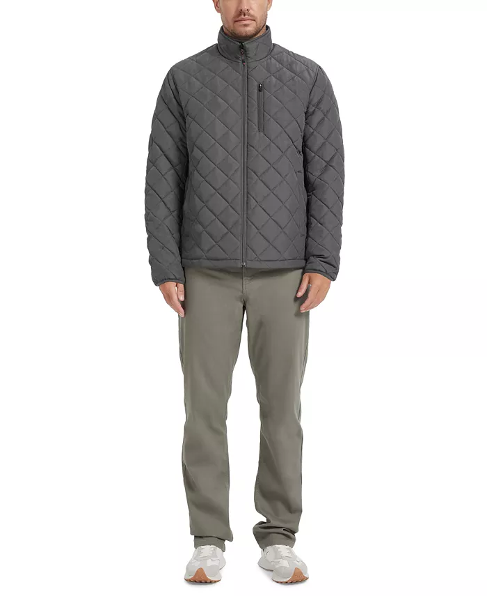 

Мужская стеганая куртка Heritage с ромбовидным узором, созданная для Macy's Hawke & Co., серый