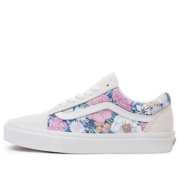 

Кроссовки retro floral old skool 'white blue' Vans, белый