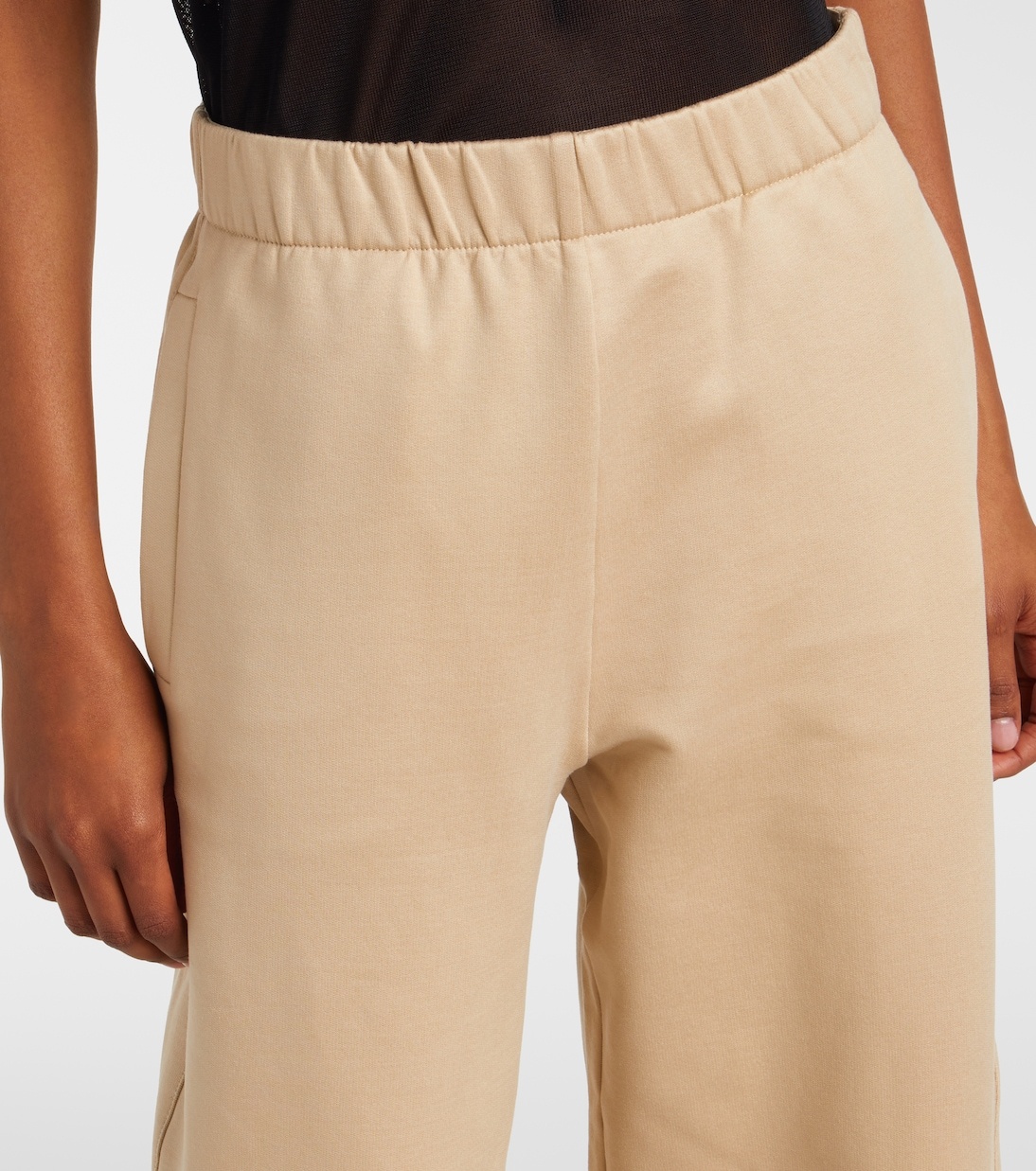 Широкие брюки из шелка и хлопка Filovia Max Mara, Pomice — фото 4