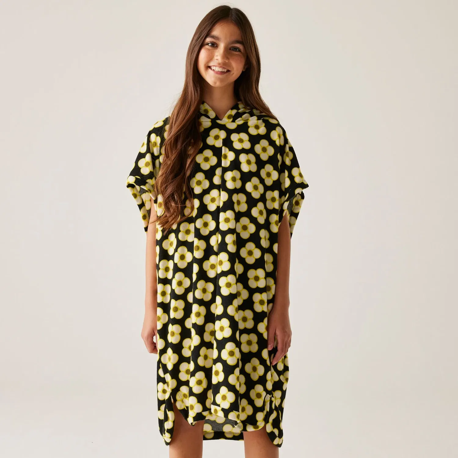 Детский махровый халат с капюшоном Regatta Orla Kiely, желтый