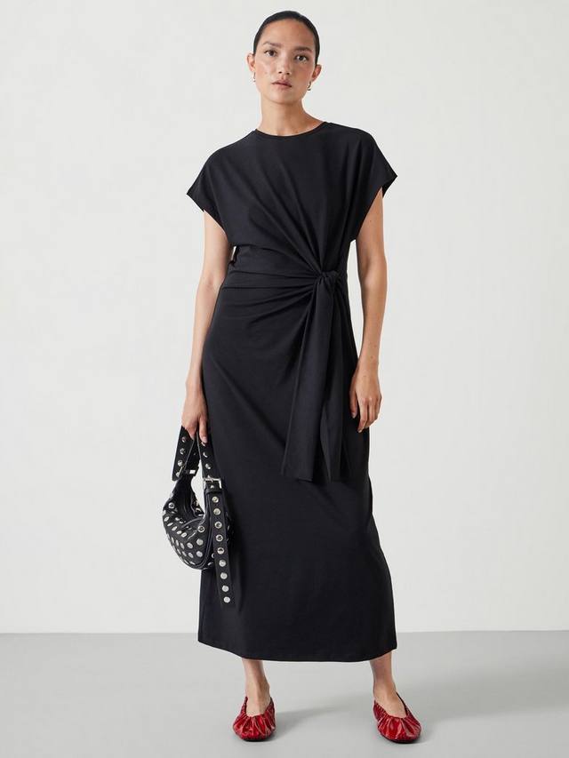 

Трикотажное платье trinny twist спереди HUSH, цвет Dark Charcoal
