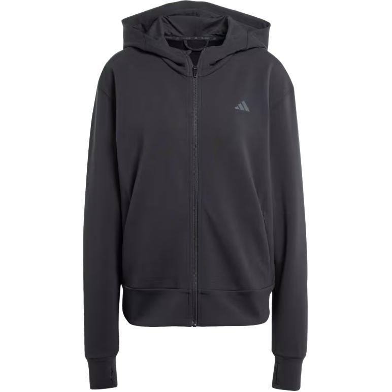 Adidas Женская худи с капюшоном на молнии, Black — фото 3