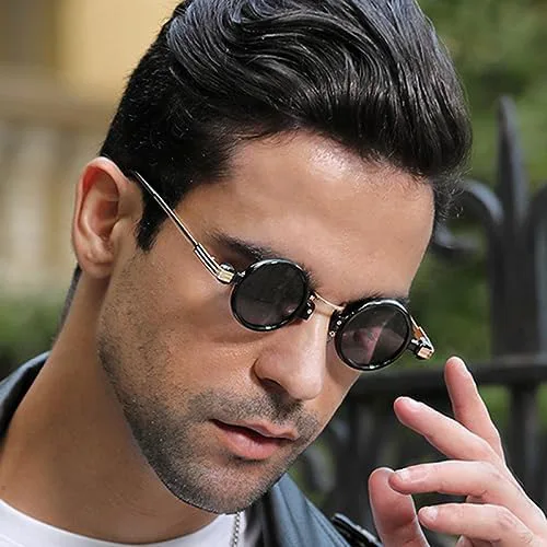 

Солнцезащитные очки для женщин в стиле ретро, ​​круглые, маленькие, винтажные, для мужчин и женщин, с защитой от УФ-излучения UV400 MTZJH, C7 Floral Blue