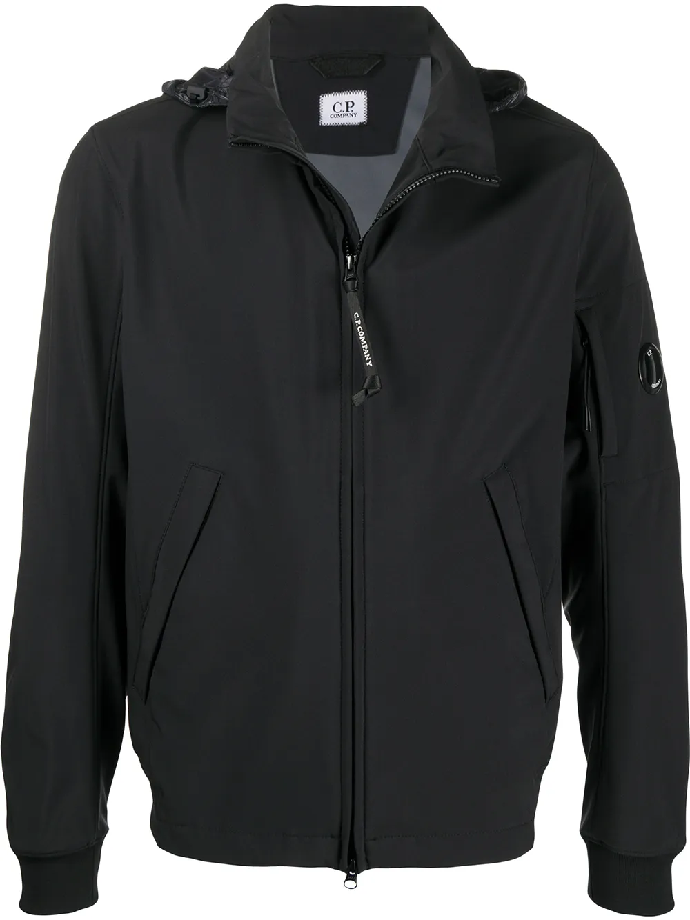 

Куртка на молнии с нашивкой-логотипом C.P. Company, черный