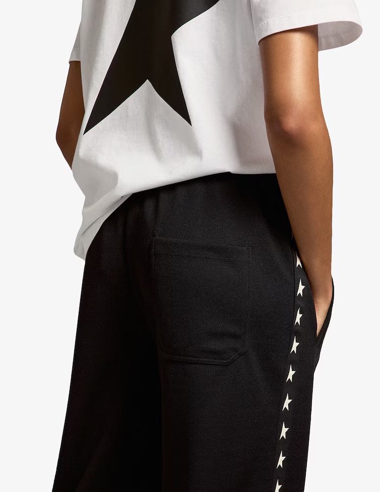 

Спортивные брюки Star dorotea с широкими штанинами Golden Goose, черно-белый