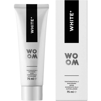 

Зубная паста White+ отбеливающая с фтором 75мл, Woom