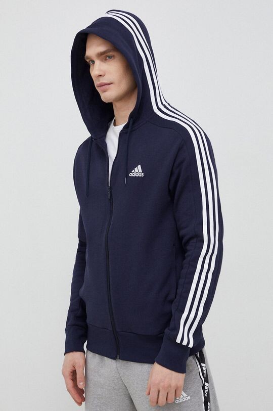 

Хлопковая толстовка adidas, темно-синий