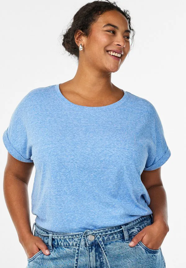 

Простая футболка Zizzi, Victoria Blue Mel., Синий, Простая футболка Zizzi, Victoria Blue Mel.