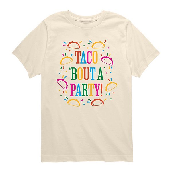

Футболка с принтом Boys 8-20 taco 'bout a party Licensed Character, Cream