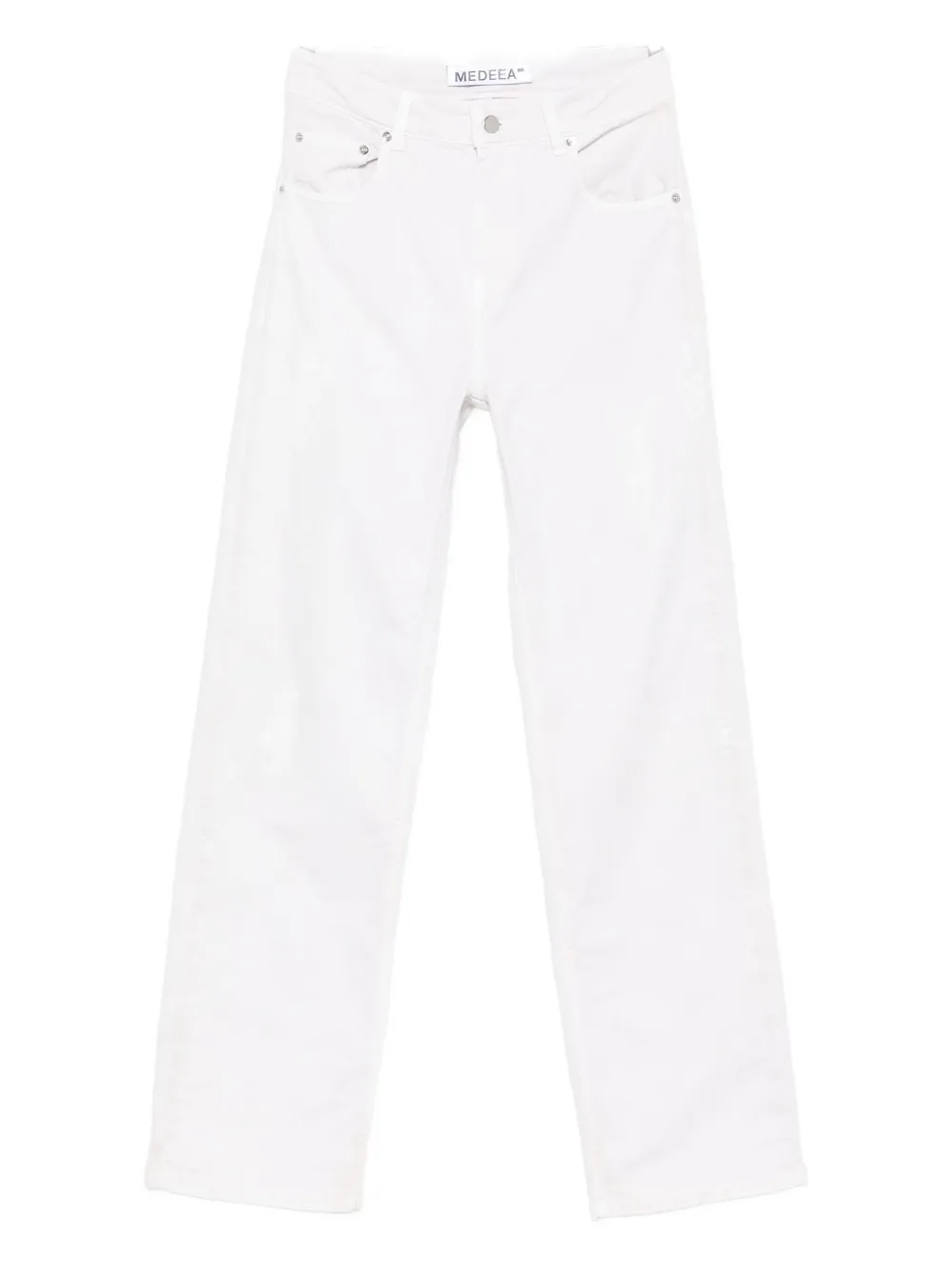 

Джинсы прямого кроя с эффектом потертостей Medeea, белый