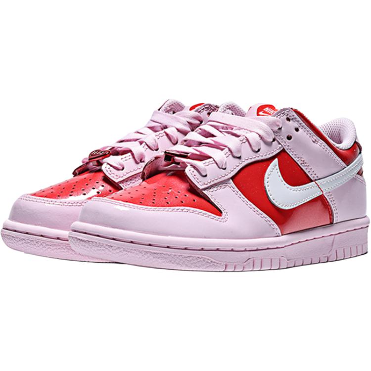 Nike Детские низкие скейтбордистские кроссовки Dunk, розовые, для подростков — фото 4