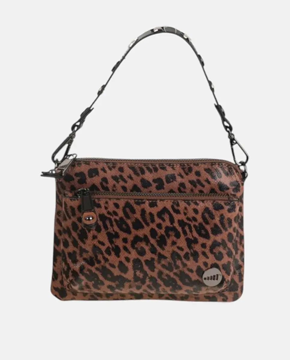 

Мягкая сумка через плечо из искусственной кожи с леопардовым принтом и Застежка-молния Volum, коричневый