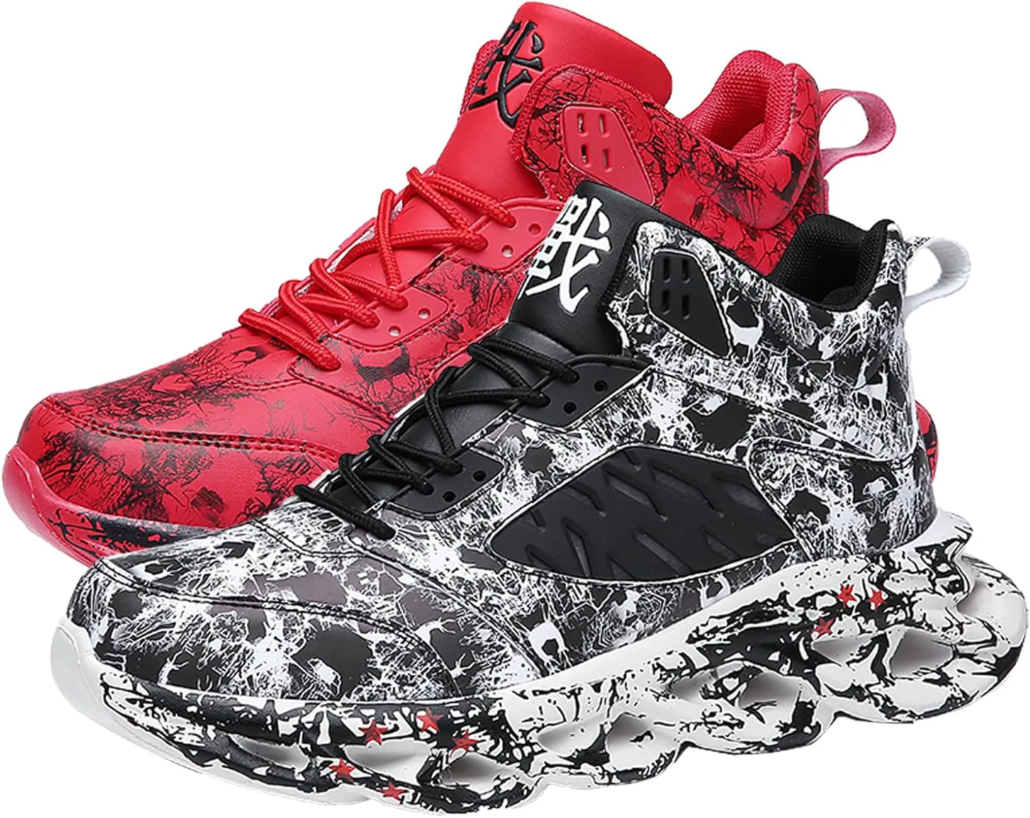 

Мужские баскетбольные кроссовки GSIGUL, легкие мужские кроссовки для бега и тенниса, граффити, спортивные массивные кроссовки для мужчин, черный/красный