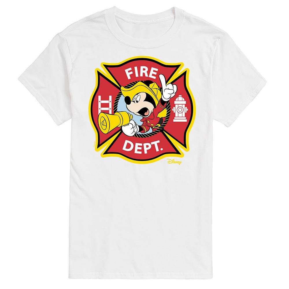 

Мужская футболка с рисунком Микки Мауса Disney's Fire Dept., белый