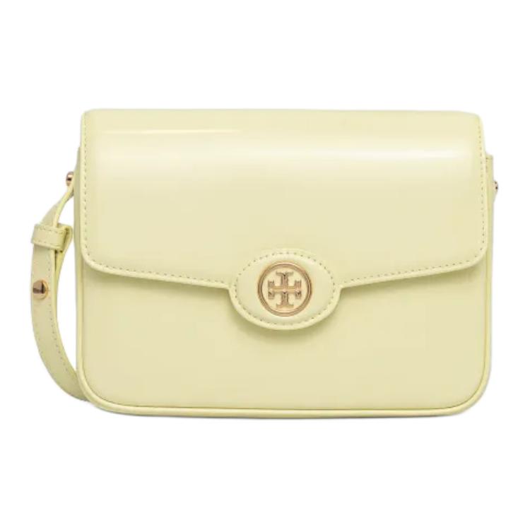 

TORY BURCH Женская желтая кожаная сумка через плечо