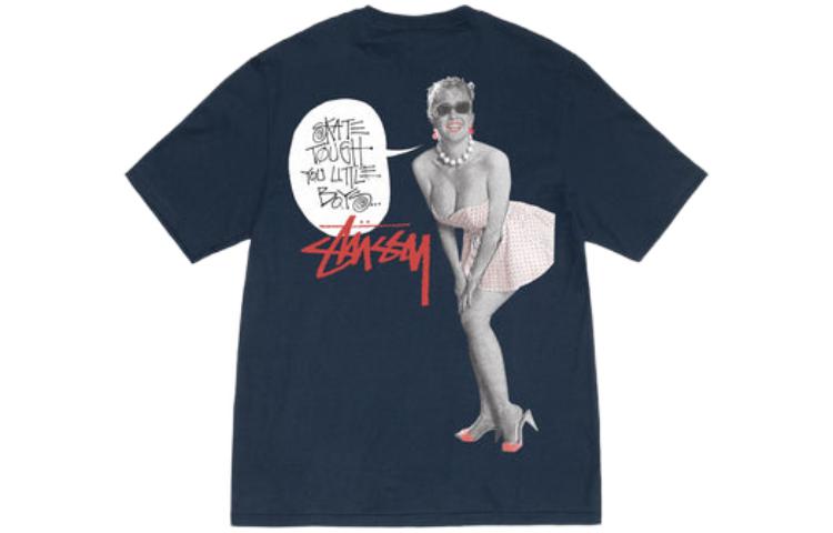 

Футболка Skate Tough Stussy, темно-синий