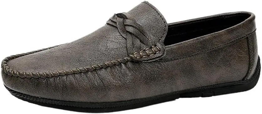 Мокасины Vegan Leather Round Toe Loafers, Grey DHFIRUFSHLO