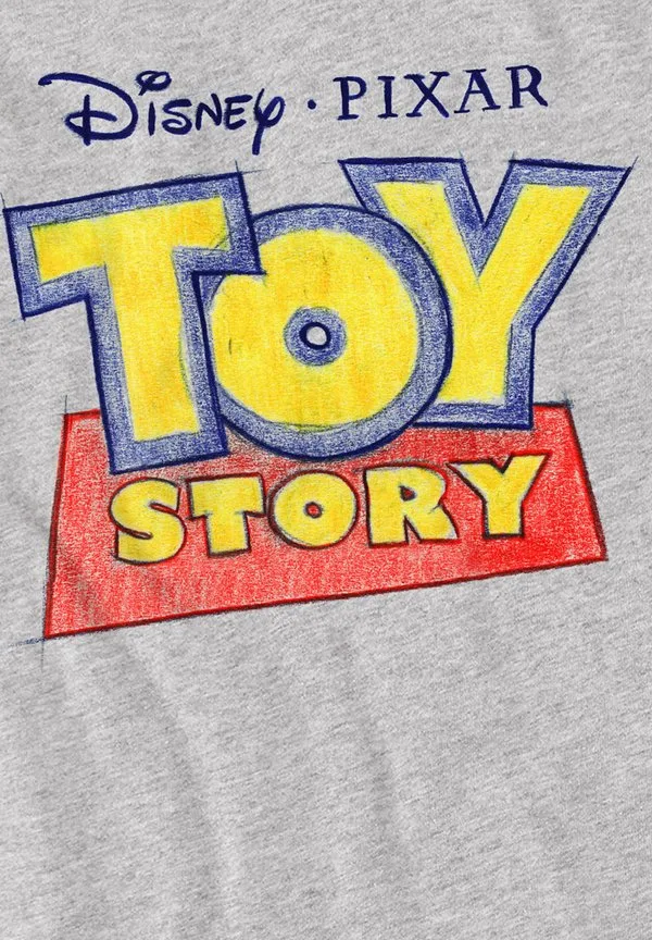 Толстовка с логотипом в стиле скетча из «истории игрушек» Disney, Mottled Light Grey — фото 3