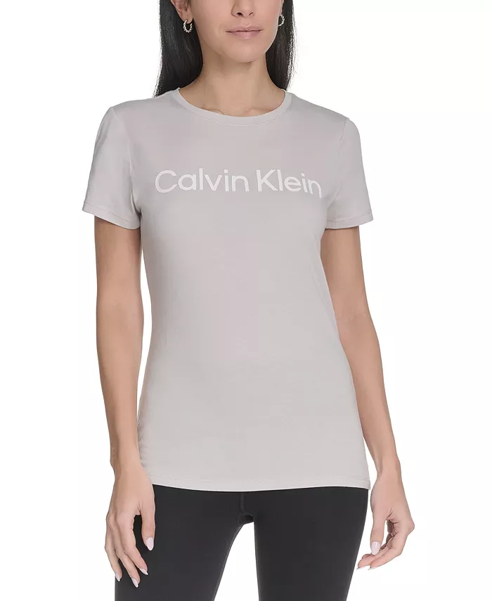 

Женская футболка с логотипом Calvin Klein, коричневый/бежевый