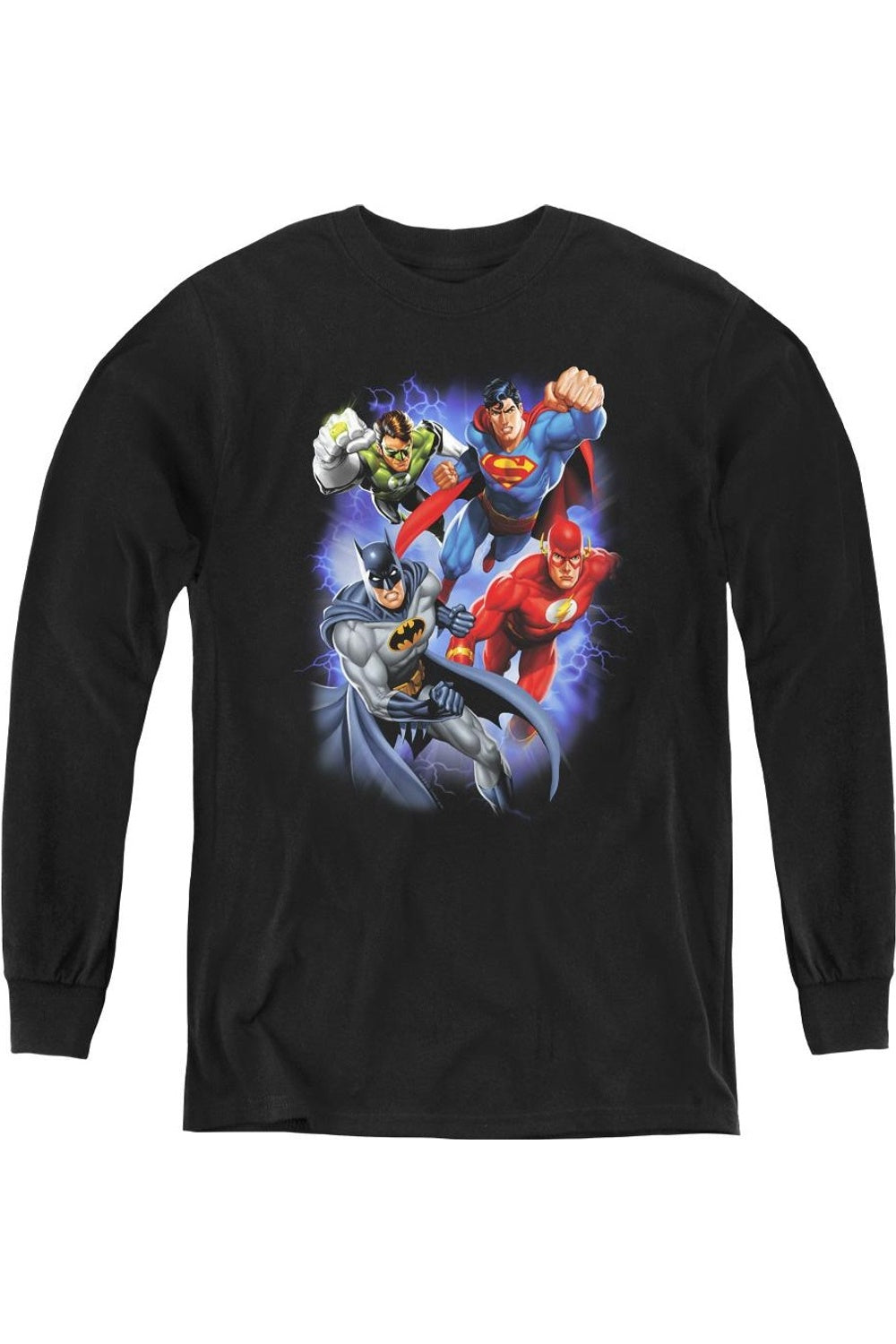 

Футболка с длинным рукавом для детей Justice League of America "Создатели шторма" Gildan, черный