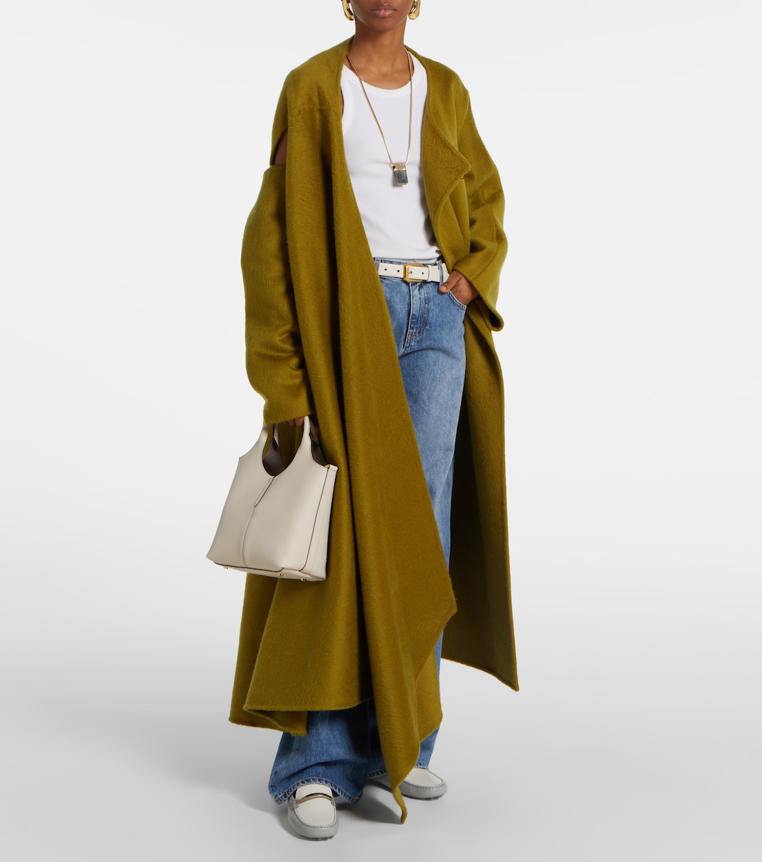 Кожаные туфли для вождения Gommini Tod's, Gabbiano+Bianco Calce — фото 3
