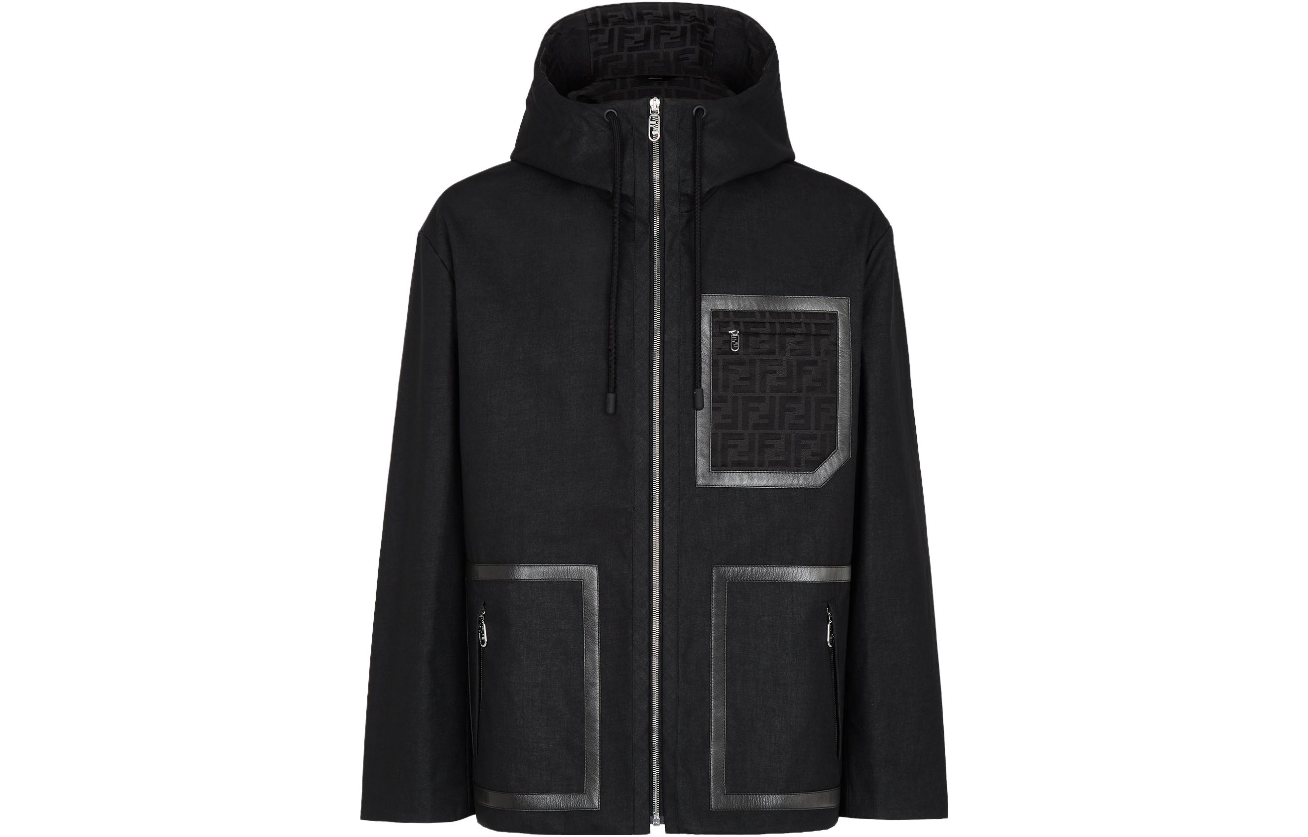 

FENDI Укороченная парка с капюшоном, Black