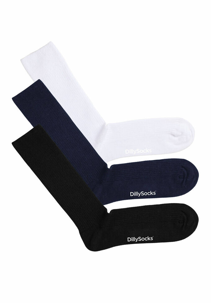 

Набор из 3 носков премиум-класса в рубчик. Dilly Socks, мультиколор