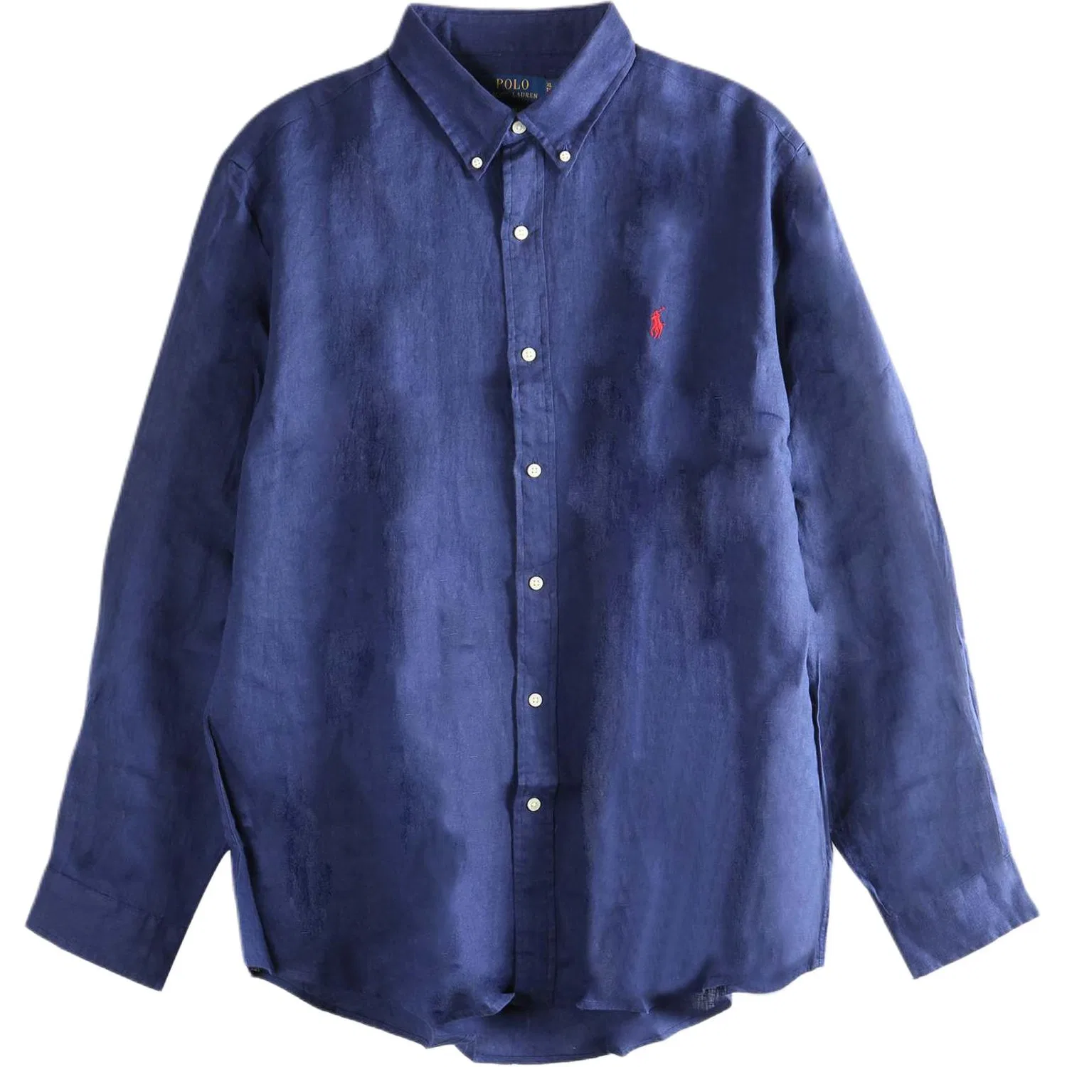 Длинный рукав хлопковая рубашка Polo Ralph Lauren, Marine Blue