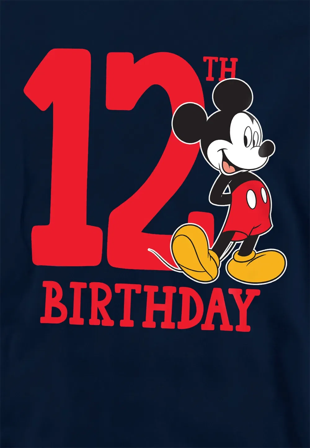 Детский худи Mickey Mouse 12th Birthday, Disney, темно-синий — фото 2