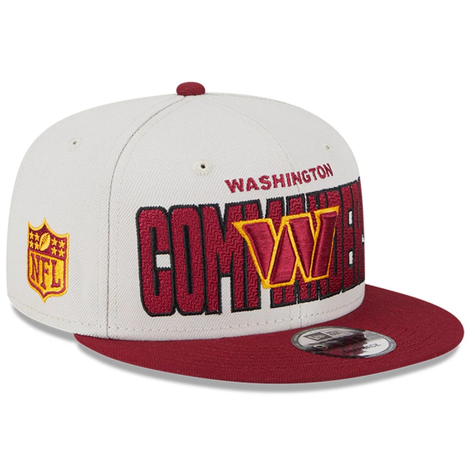 

Мужская регулируемая кепка New Era Stone/Burgundy Washington Commanders 2023 NFL Draft 9FIFTY Snapback
