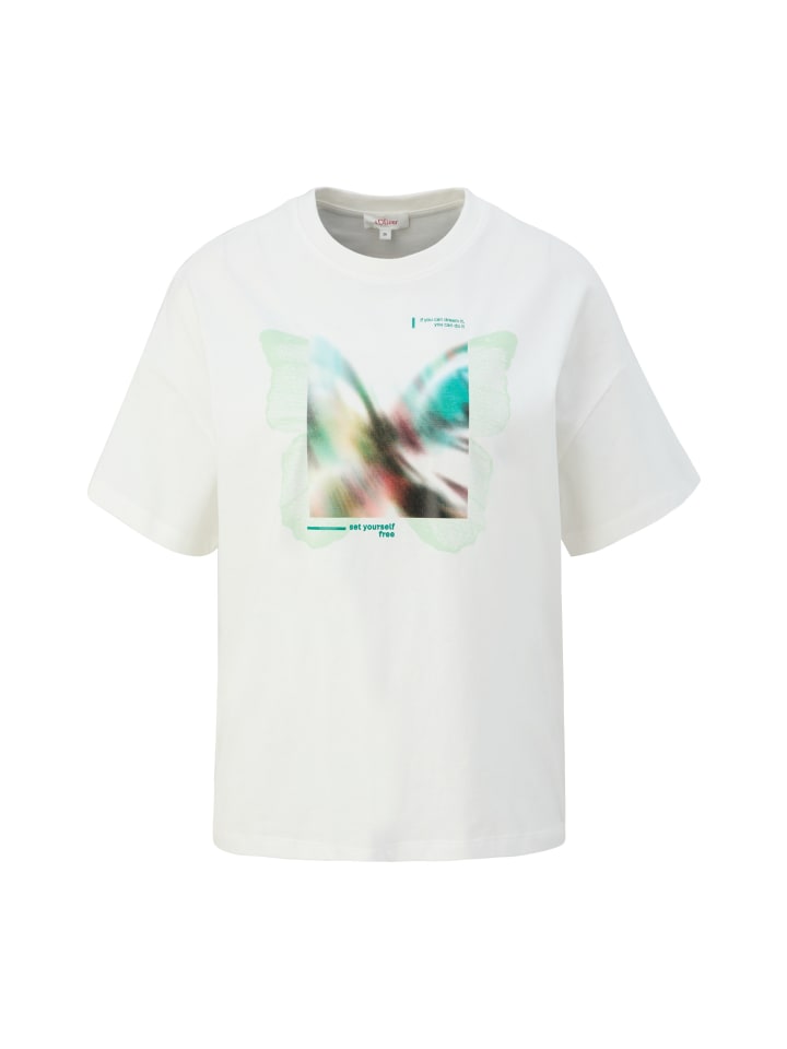 

Футболка в цвете 02D1_ecru s.Oliver, Бежевый, Футболка в цвете 02D1_ecru s.Oliver