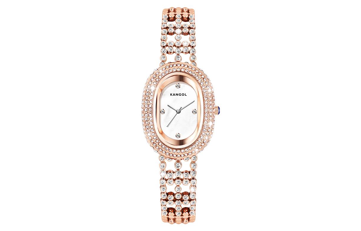 

KANGOL Часы Simple Collection Quartz Movement Metal Strap Watch Women's Watch White Dial -K693, Noble Gold Goddess Style