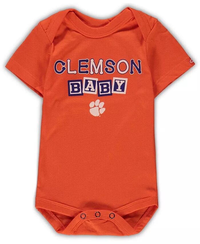 

Боди для мальчиков и девочек Orange Clemson Tigers Baby Block Otis Garb